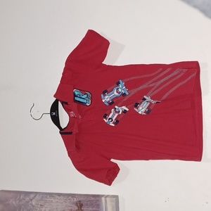 Red short sleeve shirt for boys